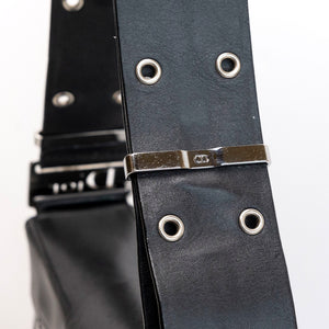 CHRISTIAN DIOR VINTAGE PUNK SHOULDER BAG BLACK SHW