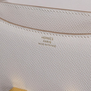 HERMES MINI CONSTANCE M4 GRIS PALE EPSOM GHW STAMP B