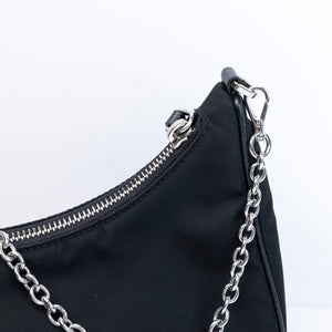 PRADA RE-EDITION 2005 SHOULDER BAG RE-NYLON BLACK SHW