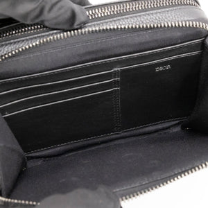 CHRISTIAN DIOR WALLET ON STRAP OBLIQUE JACQUARD CANVAS / LEATHER BLUE SHW