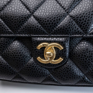 CHANEL 26C MINI FLAP BAG BLACK CAVIAR GHW (MICROCHIP)