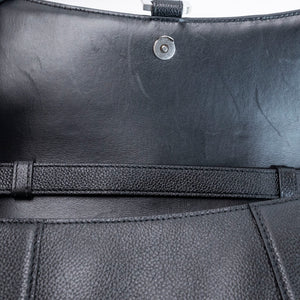 BALENCIAGA DOWNTOWN SHOULDER BAG BLACK CALFSKIN SHW