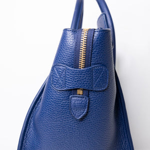 CELINE MICRO LUGGAGE TOTE BLUE CALFSKIN GHW