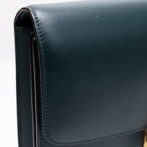 CELINE MEDIUM CLASSIC BOX BAG GOATSKIN AMAZON GREEN GHW