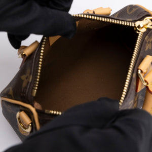 LOUIS VUITTON NANO SPEEDY MONOGRAM CANVAS GHW