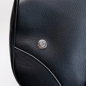 CHRISTIAN DIOR SADDLE BAG BLACK GRAINED CALFSKIN SHW
