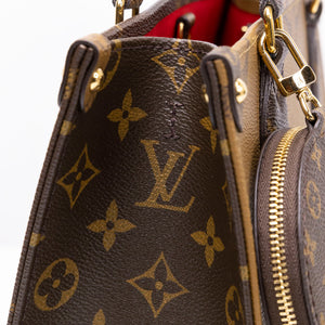 LOUIS VUITTON ON THE GO BROWN MONOGRAM CANVAS TOTE BAG GHW (MICROCHIP)