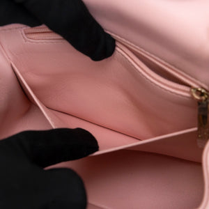 CHANEL MINI SQUARE FLAP BAG LAMBSKIN LIGHT PINK LGHW (MICROCHIP)