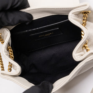 SAINT LAURENT YSL MINI NOLITA WHITE LAMBSKIN LEATHER GHW