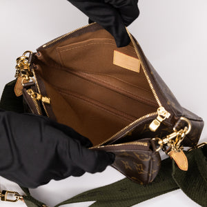 LOUIS VUITTON MULTI POCHETTE ACCESSORIES KHAKI MONOGRAM CANVAS GHW