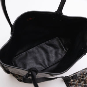 GOYARD MINI ANJOU TOTE BLACK GOYARDINE CANVAS / LEATHER SHW