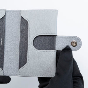 HERMES R.M.S CARD HOLDER BLEU GLACIER / ARDOISE EVERCOLOR CALFSKIN SHW