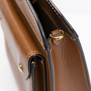 BURBERRY MINI POCKET BAG BROWN CALFSKIN GHW
