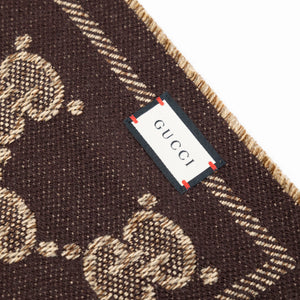 GUCCI MUFFLER GG SUPREME SCARF BROWN