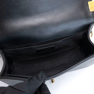 CHANEL MEDIUM LEBOY BLACK CALFSKIN LEATHER GHW