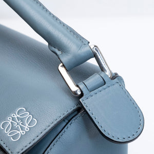 LOEWE SMALL PUZZLE BAG CALFSKIN STONE BLUE SHW