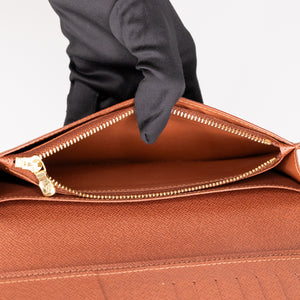 LOUIS VUITTON PORTEFEUILLE BRAZZA MONOGRAM CANVAS LONG WALLET