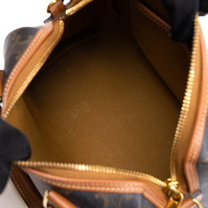 CELINE SMALL BOSTON BAG TRIOMPHE CANVAS/ CALFSKIN TAN GHW