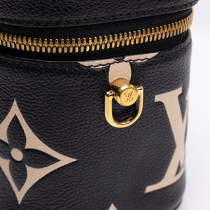 LOUIS VUITTON VANITY PM BLACK/BEIGE CALFSKIN GHW (MICROCHIP)
