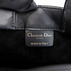 CHRISTIAN DIOR MINI DIOR BOOK TOTE BLACK MACROCANNAGE CALFSKIN GHW