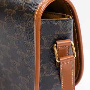 CELINE FLOCO BAG IN TRIOMPHE CANVAS GHW