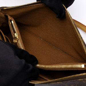 LOUIS VUITTON POCHETTE ACCESSOIRES BROWN/MULTICOLOUR  MONOGRAM CANVAS GHW (MICROCHIP)