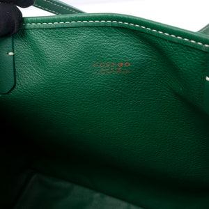 GOYARD MINI ANJOU TOTE BAG CANVAS / CALFSKIN GREEN SHW