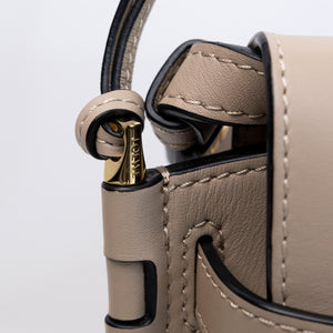 LOEWE MINI GATE DUAL BAG SOFT CALFSKIN SAND GHW