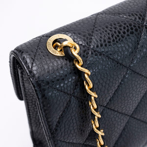CHANEL 26C MINI FLAP BAG BLACK CAVIAR GHW (MICROCHIP)
