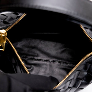 BOTTEGA VENERA MINI WALLACE SHOULDER BAG CALFSKIN BLACK GHW