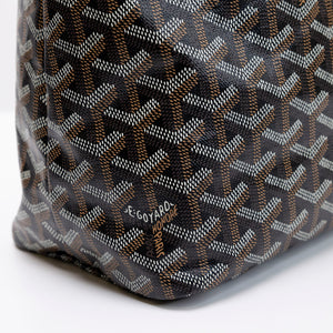 GOYARD BOHEME HOBO BAG BLACK CALFSKIN LEATHER CANVAS SHW