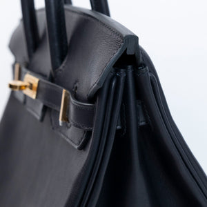 HERMES BIRKIN 25 VOLUPTO BLACK GHW STAMP G
