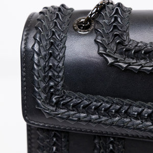 BVLGARI SERPENTI FOREVER SHOULDER BAG BLACK CALFSKIN
