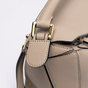 LOEWE SMALL PUZZLE BAG GRAINED CALFSKIN SAND GHW