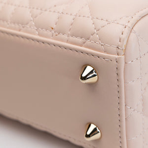 CHRISTIAN DIOR SMALL LADY DIOR LIGHT PINK LAMBSKIN GHW