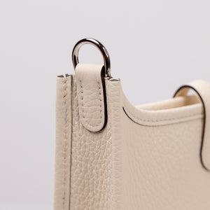 HERMES MINI EVELYNE NATA CLEMENCE LEATHER SHW  STAMP K