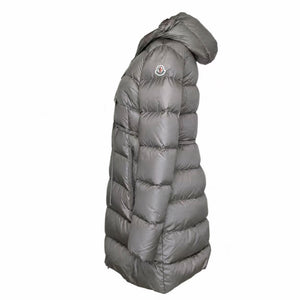 MONCLER BANNEC LONG PUFFER JACKET GREY SIZE 1