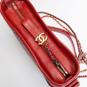 CHANEL MEDIUM GABRIELLE HOBO BAG CALFSKIN RED MULTICOLOUR HARDWARE