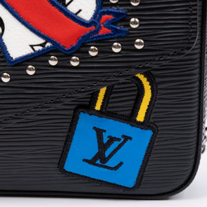 LOUIS VUITTON FELICIE POCHETTE BLACK EPI LEATHER SHW