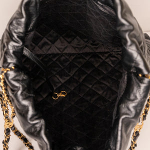 CHANEL 22 BACKPACK CALFSKIN BLACK GHW (MICROCHIP)