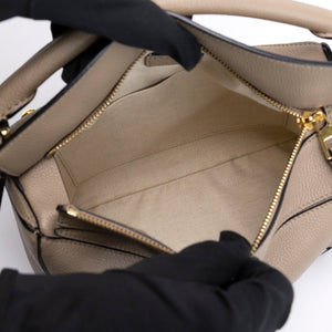 LOEWE SMALL PUZZLE BAG GRAINED CALFSKIN SAND GHW