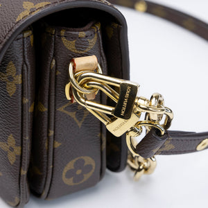 LOUIS VUITTON POCHETTE METIS EAST WEST MONOGRAM CANVAS GHW (MICROCHIP)