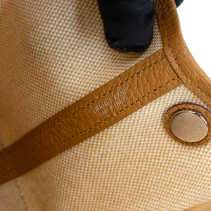 HERMES NEO GARDEN PARTY 23 NEGONDA / CANVAS BEIGE / NATURAL SABLE SHW STAMP G