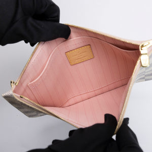LOUIS VUITTON NEVERFULL MM DAMIER AZUR CANVAS ROSE BALLERINE GHW