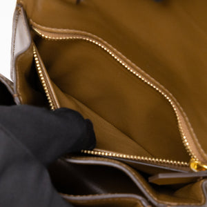 CELINE TEEN CLASSIC BOX BAG CAMEL CALFSKIN LEATHER GHW