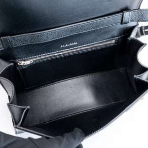 BALENCIAGA DOWNTOWN SHOULDER BAG BLACK CALFSKIN SHW