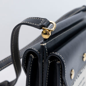 BURBERRY MINI HORSEFERRY PRINT TITLE CROSSBODY BAG BLACK GHW