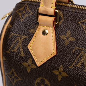 LOUIS VUITTON SPEEDY 20 BANDOULIERE MONOGRAM CANVAS GHW (MICROCHIP)