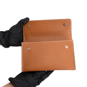 HERMES HERMESNAP WALLET EPSOM GOLD SHW STAMP G