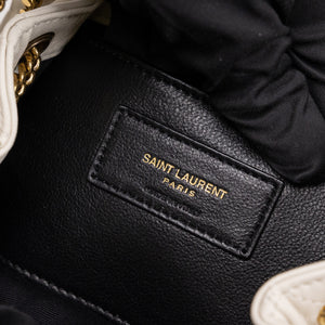 SAINT LAURENT YSL MINI NOLITA WHITE LAMBSKIN LEATHER GHW